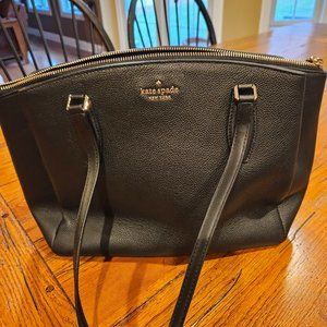 Kate Spade black leather tote NWOT